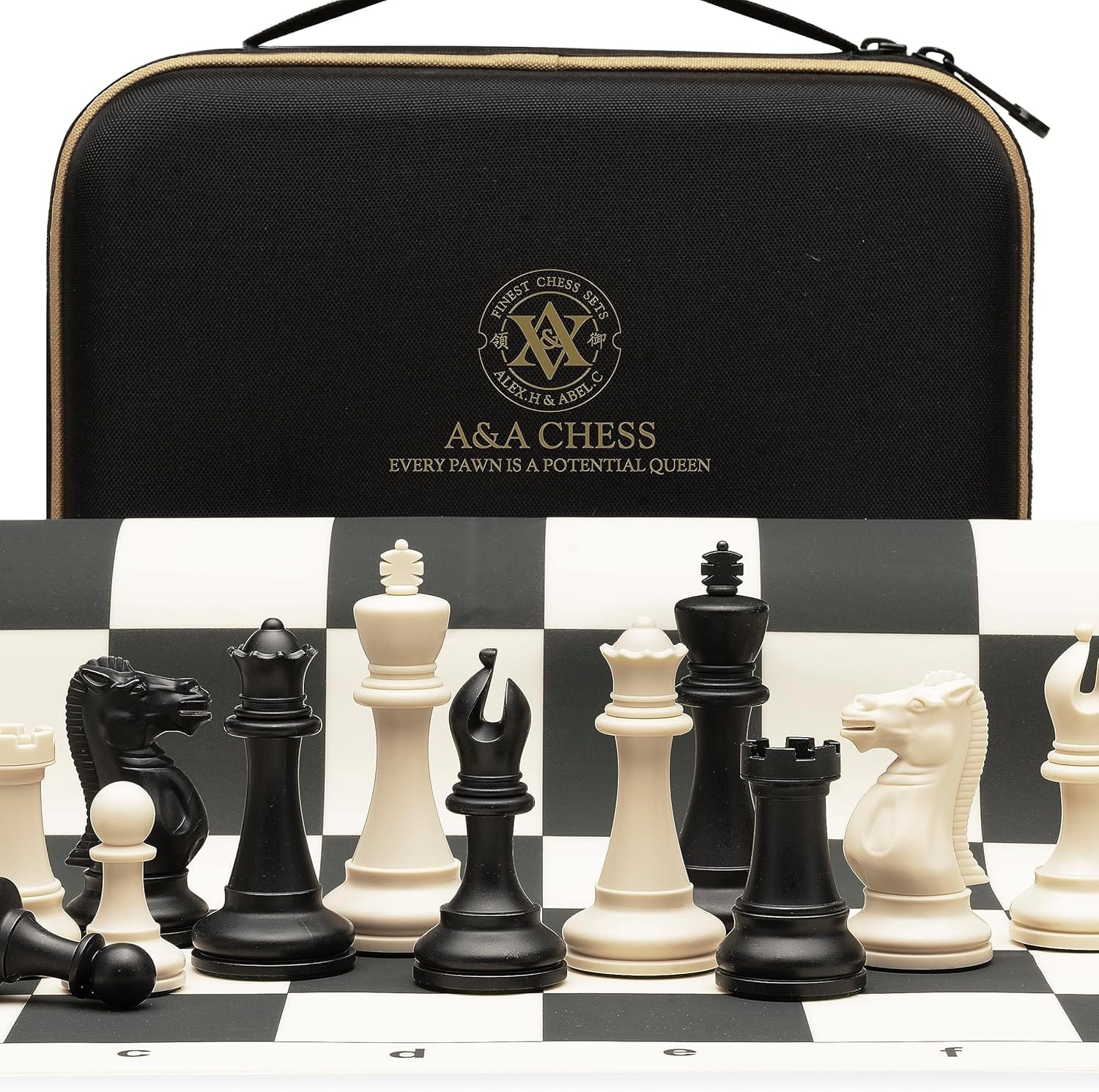 A&A CHESS CHESS A&A 20''*20'' Silicone & Plastic Traveling Chess Set w/ Storage Bag