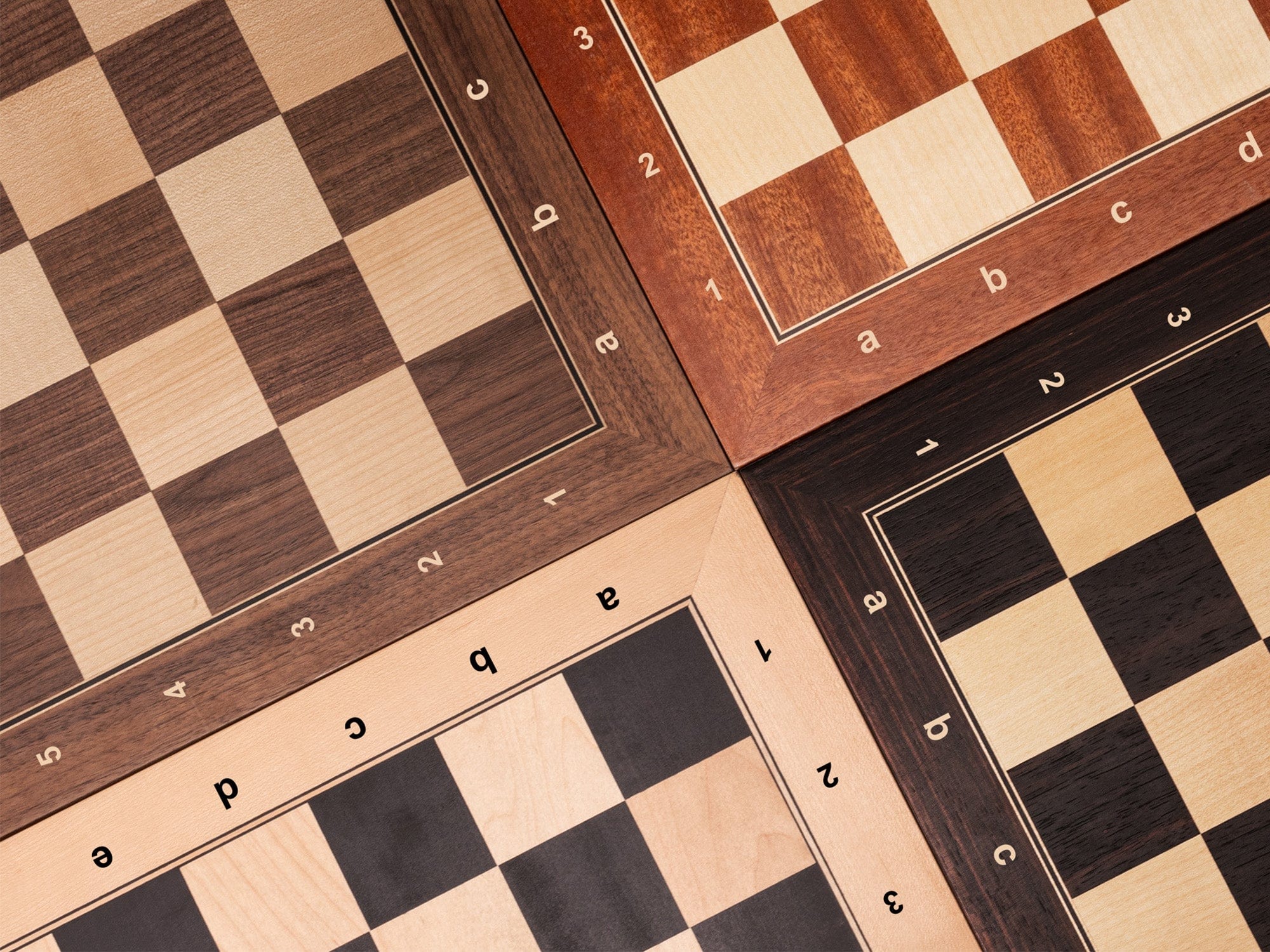 A&A CHESS CHESS BOARD A&A Walnut & Maple Inlaid Wooden Chess Boards