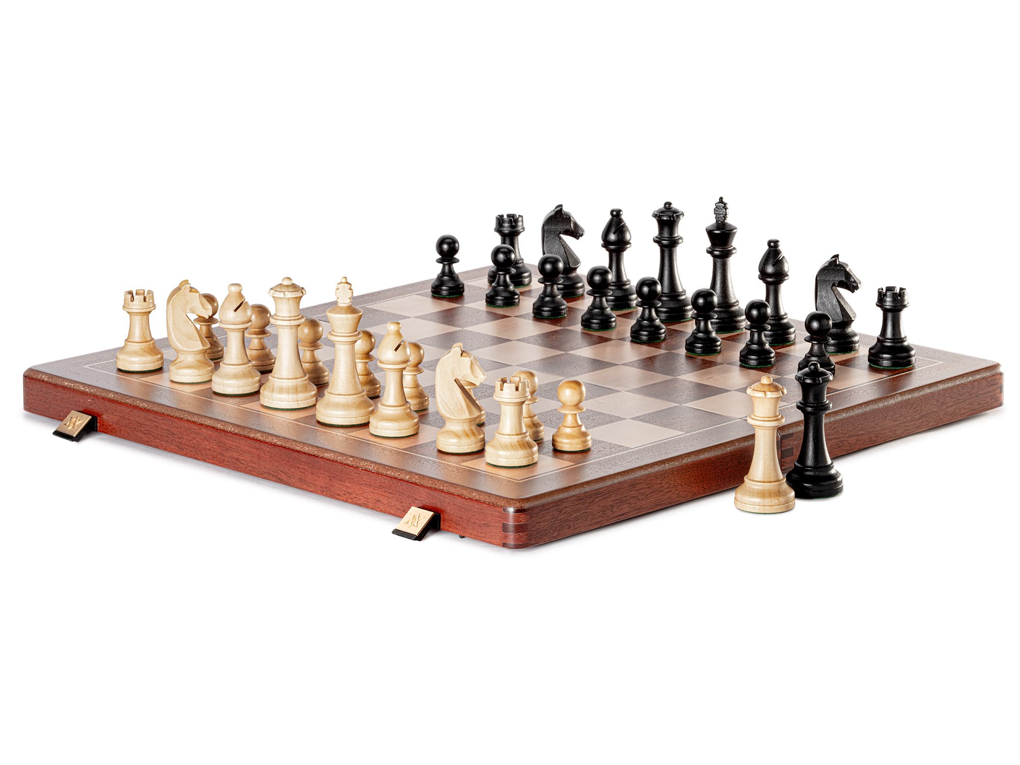 A&A CHESS CHESS SET A&A 19'' Premium Mahogany Wood Folding Chess Set