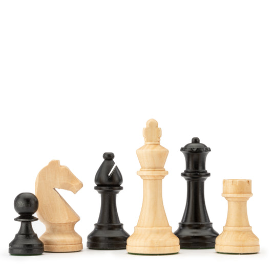 A&A Premium Triple Weighted Staunton Wooden Chess Pieces w/ 2 Extra Queen - King Height 3" / 7.6cm