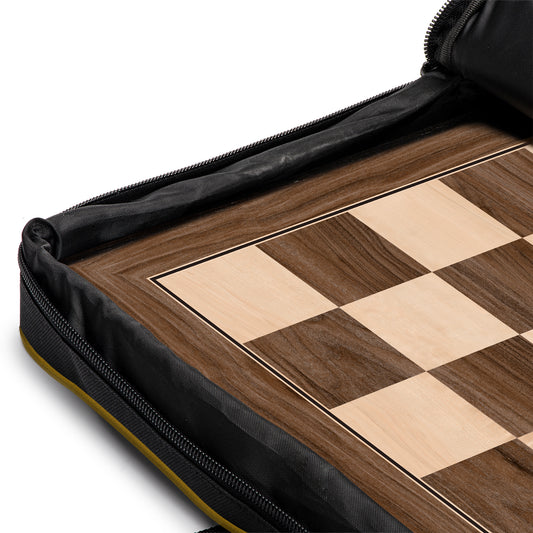 A&A 18.875" Professional Wooden Tournament Chess Board/Walnut & Maple Inlaid / 2.0" Squares w/o Notation