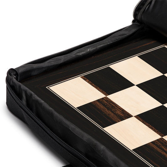 A&A 17.25" Professional Wooden Tournament Chess Board/African Palisander & Maple Inlaid / 1.75" Squares w/o Notation