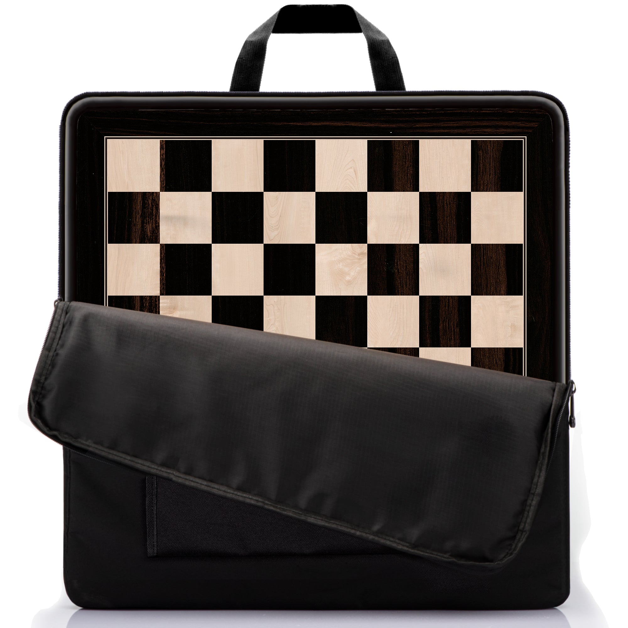 A&A 17.25" Professional Wooden Tournament Chess Board/African Palisander & Maple Inlaid / 1.75" Squares w/o Notation