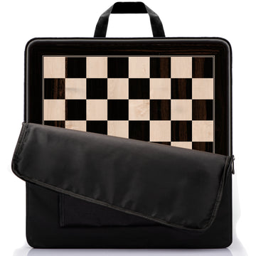 A&A 17.25" Professional Wooden Tournament Chess Board/African Palisander & Maple Inlaid / 1.75" Squares w/o Notation