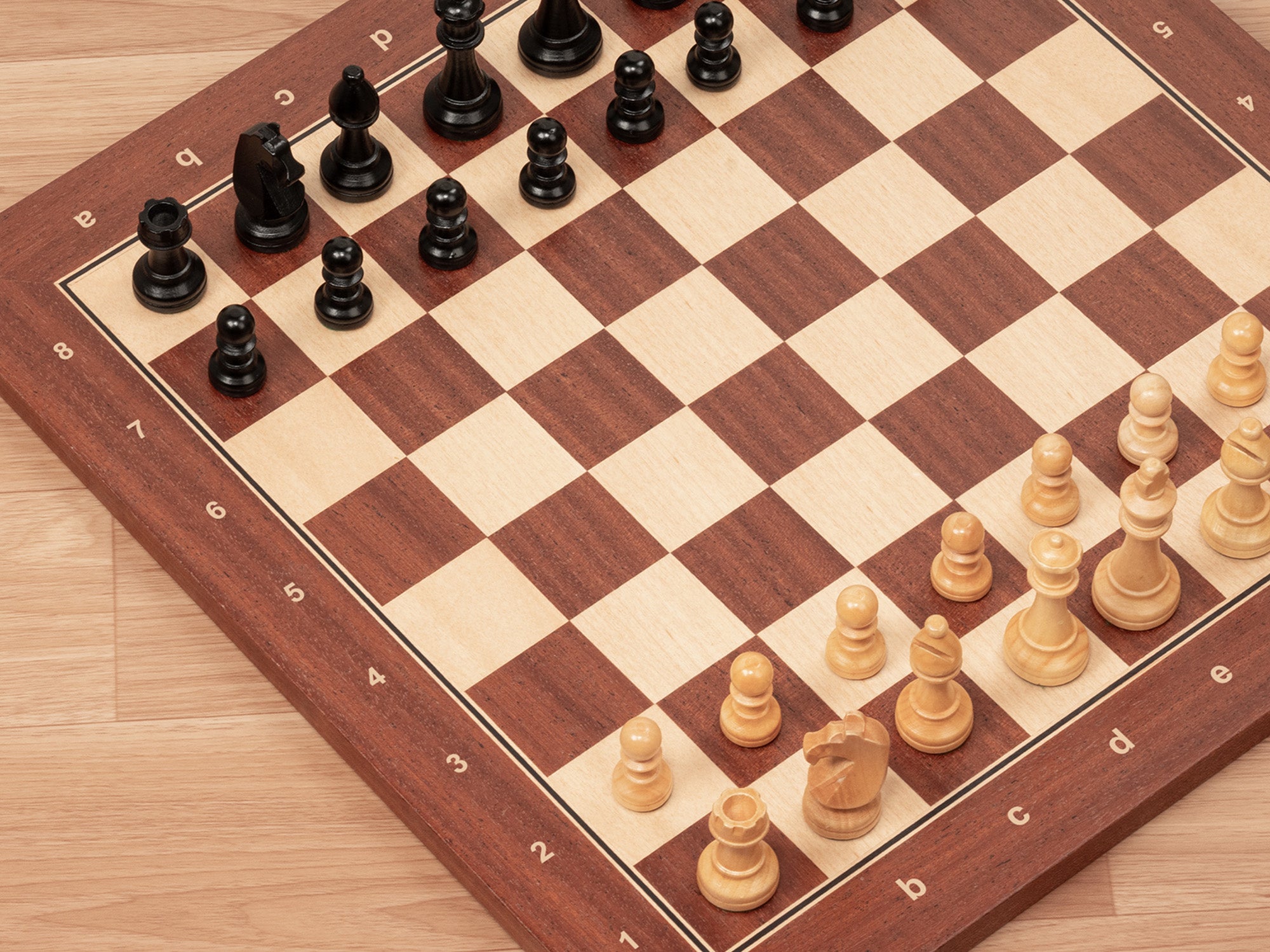 A&A  Mahogany & Maple Inlaid Wooden Chess Boards