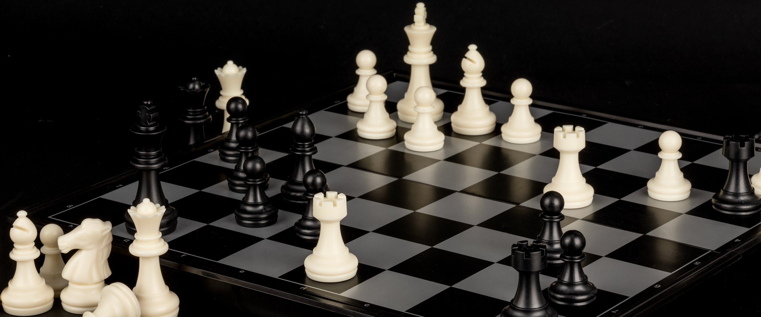 A&A Durable Plastic Magnetic Folding Chess Set with Felt Case – Back i