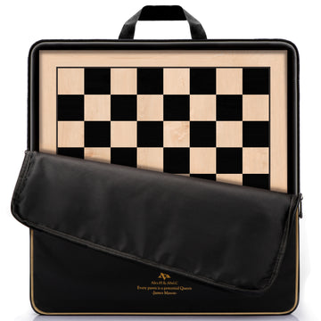 21.25" Professional Wooden Tournament Chess Board/Maple & Ebonized Wood Inlay / 2.25" Squares w/o Notation