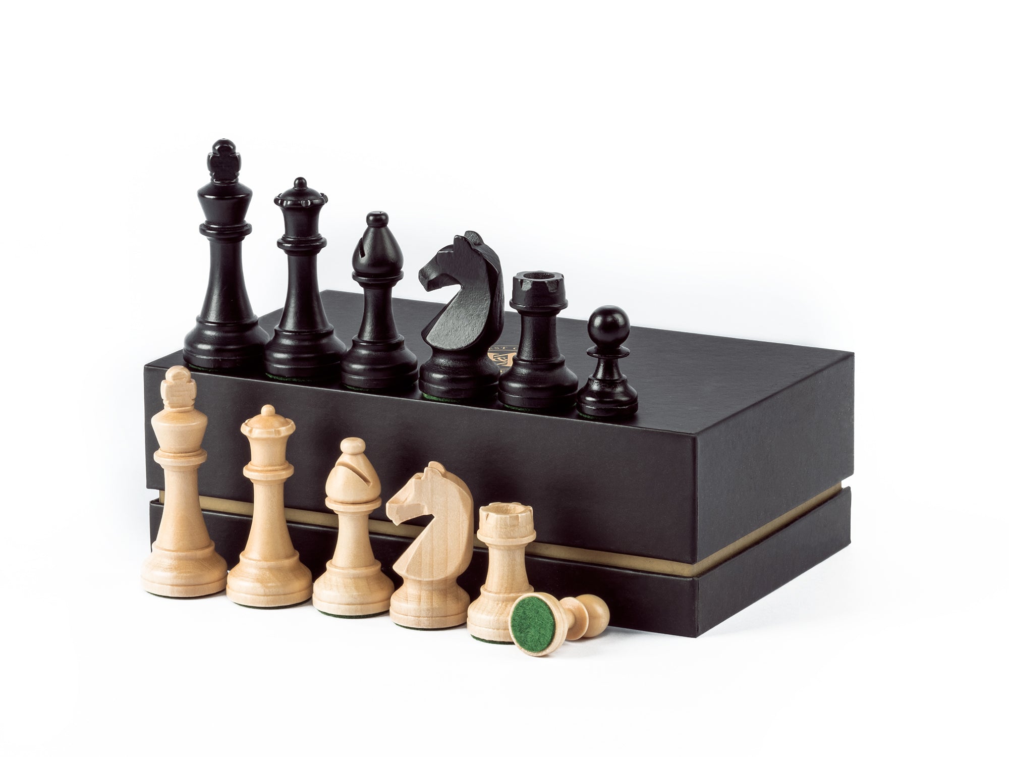 A&A Solid Wood Staunton Chess Pieces/ King Height 3"/7.6cm