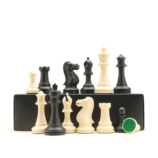 A&A Tournament Chess Set / 20''x20'' Foldable Silicone Chess Board / 3.75'' King Height Plastic Quadruple Weighted Classic Staunton Pieces/Storage Bag