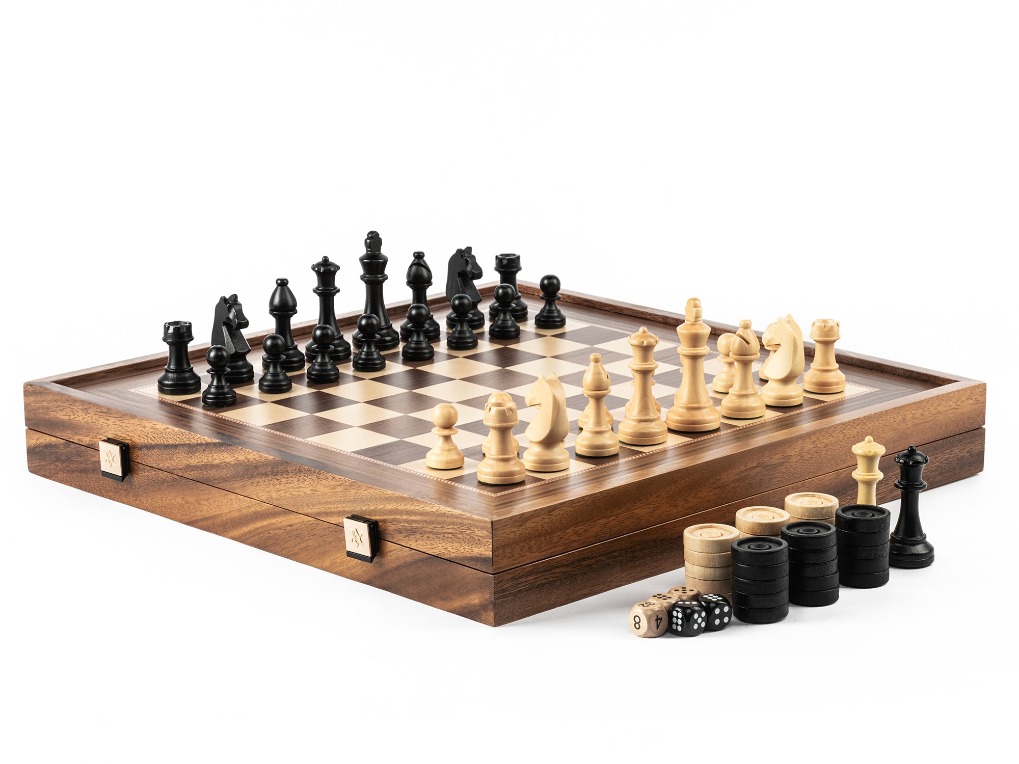 A&A 16'' Premium Wooden 3-in-1 Combination Game Set