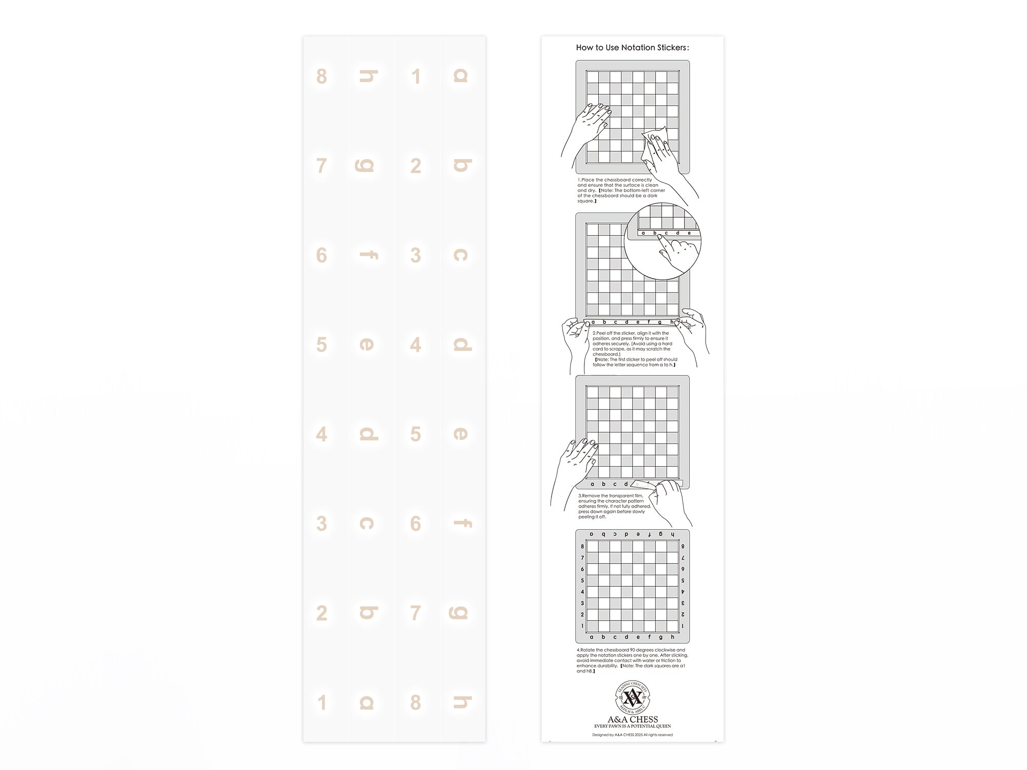 AACHESS Coordinate Stickers