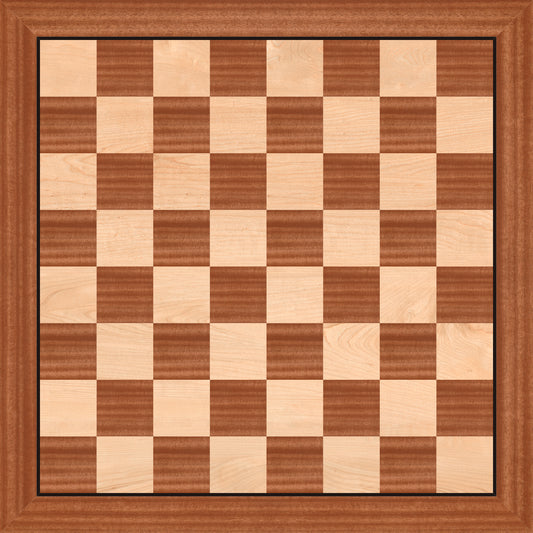 A&A 21.25" Professional Wooden Tournament Chess Board / Mahogany & Maple Inlaid / 2.0" Squares w/o Notation