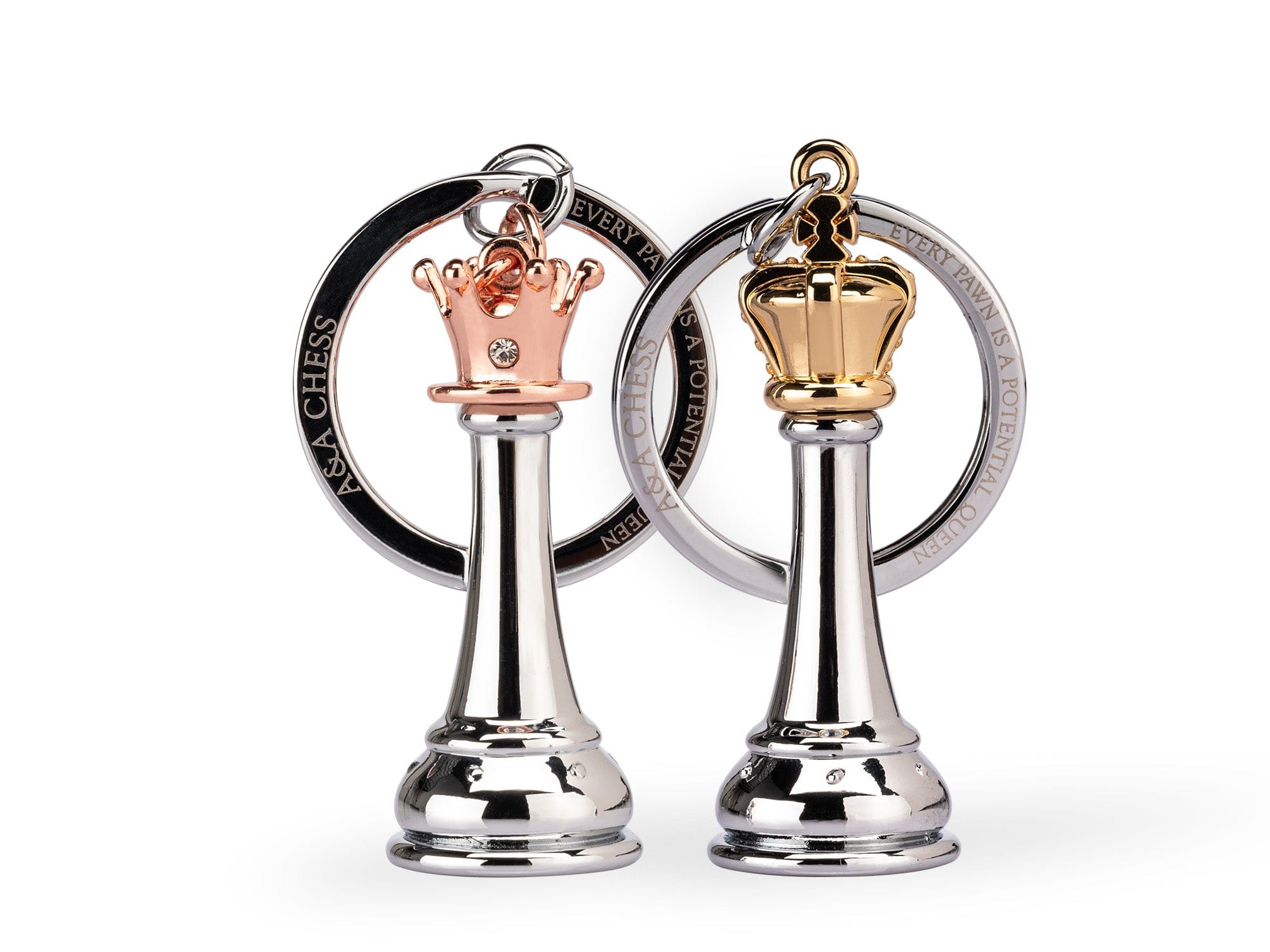 A&A CHESS CHESS ACCESSORIES A&A Premium King/Queen Piece Keychain