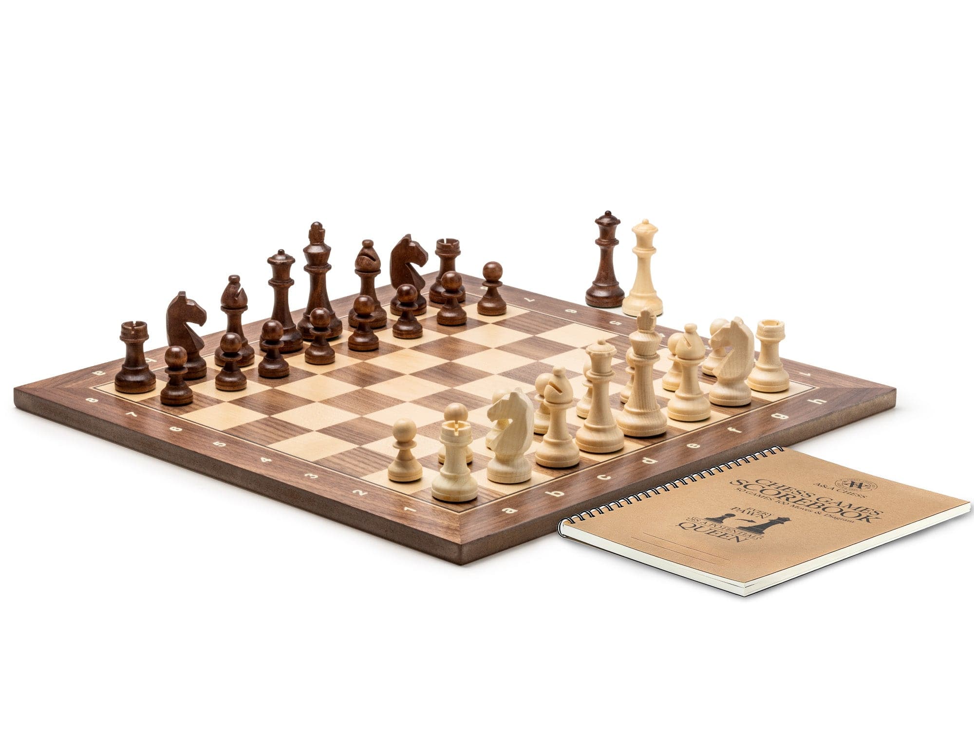 A&A CHESS CHESS SET A&A 15.5'' Wooden Traveling Chess with Carrying Bag