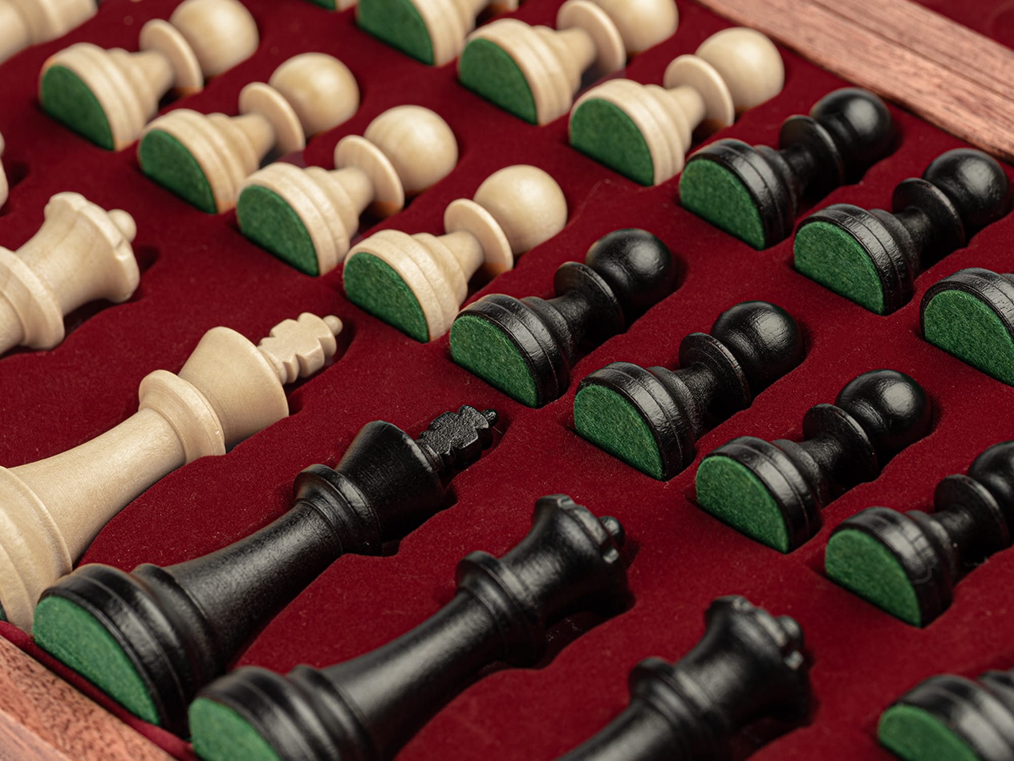 A&A CHESS CHESS SET A&A 19'' Premium Mahogany Wood Folding Chess Set