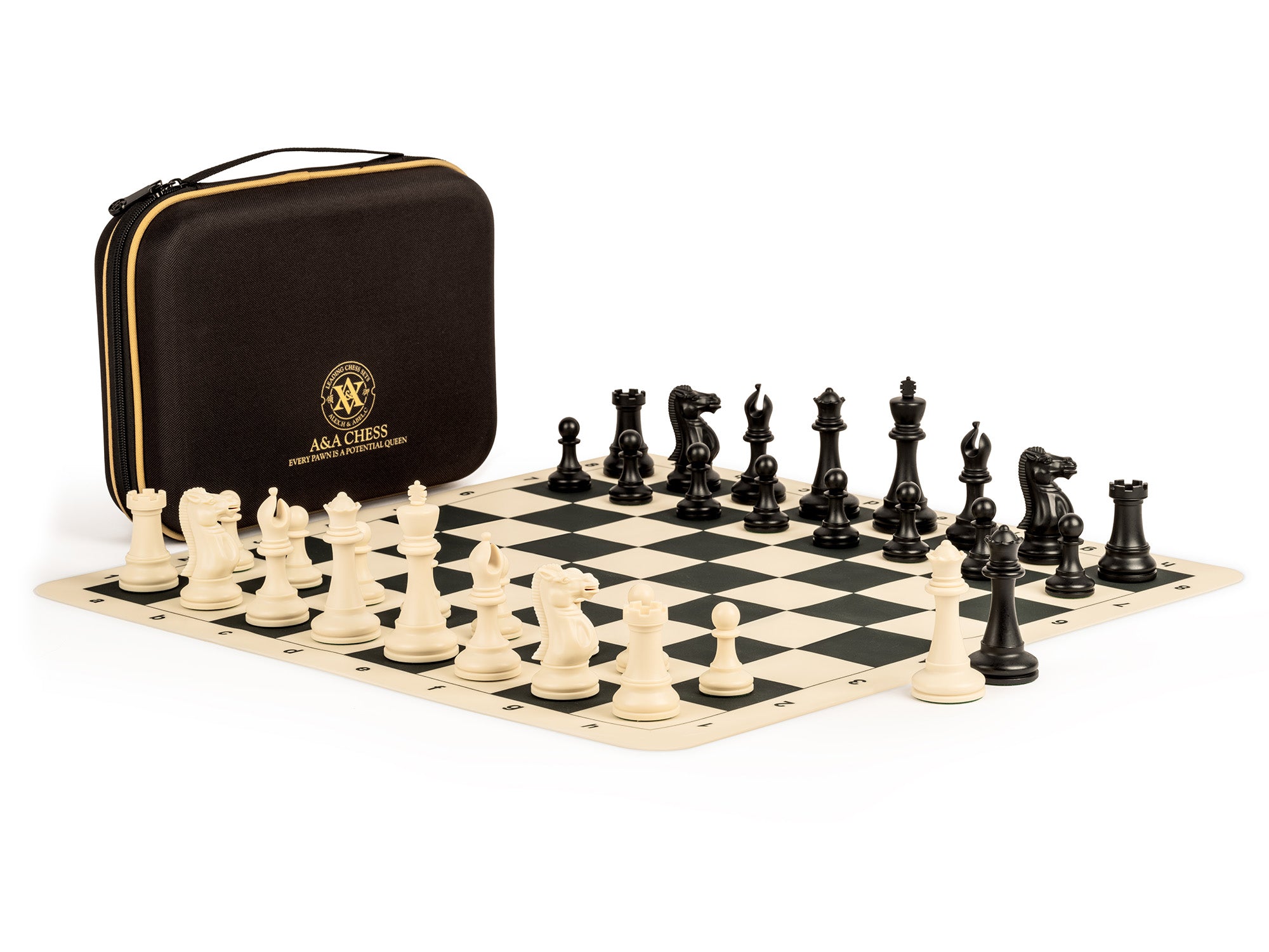 product-king height 3.75‘’ rolling-up chess set with storage bag